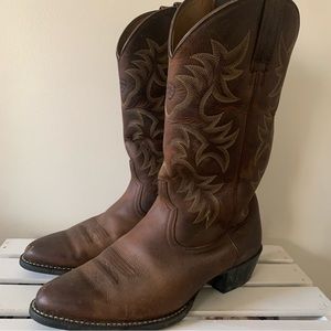 Ariat Mens Heritage Cowboy Western Round Toe Leather Pull On Boots 10.5